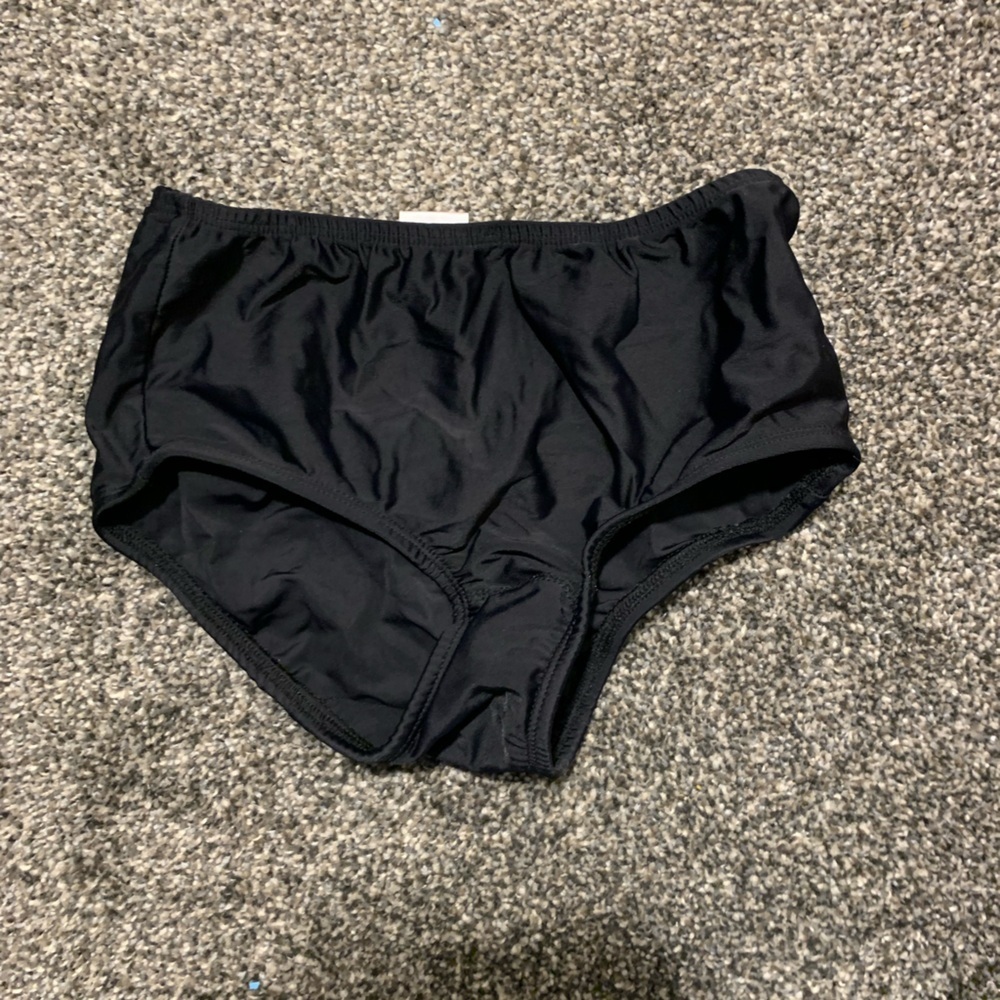 City Threads - girls high-waisted black bikini bottom